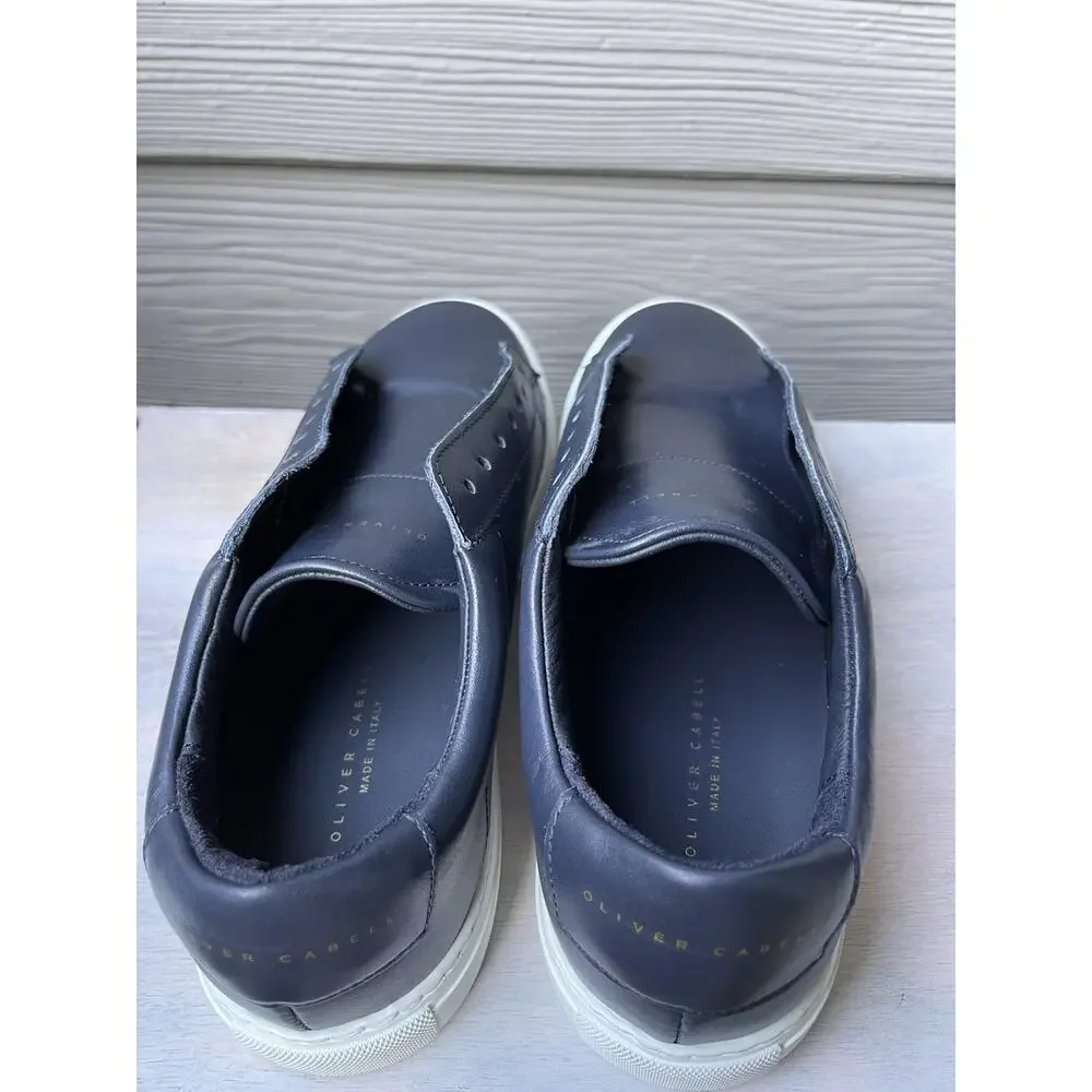 Oliver Cabell Low 1 Navy Leather Sneakers -(US M 7 / W 8.5) - Pristine Soles